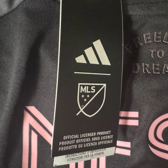Adidas Black T-Shirt with Pink Emblem